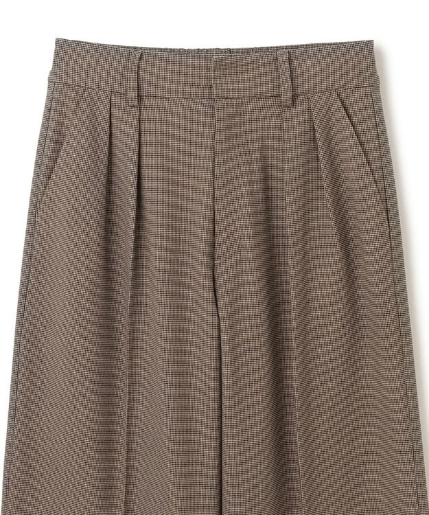 UNFILO タックワイドパンツ ハウンドトゥース