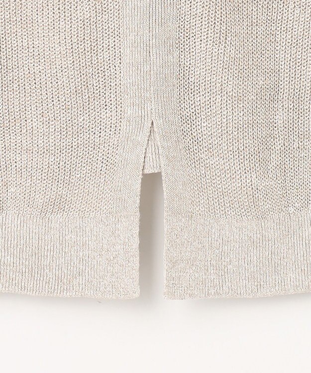 23区 【洗える】ピュアリネン Vネック ニット ブラウン系5