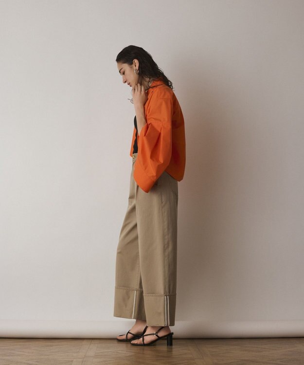 GRACE CONTINENTAL ビッグスリーブシャツ オレンジ