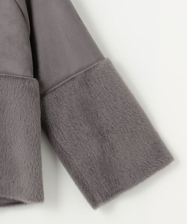 ANY SIS 【大人百花・美人百花掲載】Luxuryフェイクムートン コート スレート