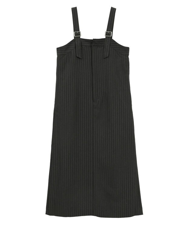 AMERICAN HOLIC ストライプジャンパースカート Stripe Light Gray