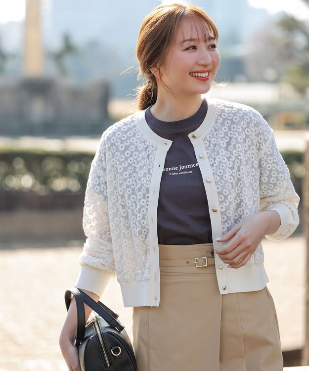 ANY SIS レーシー ニット ブルゾン オフ