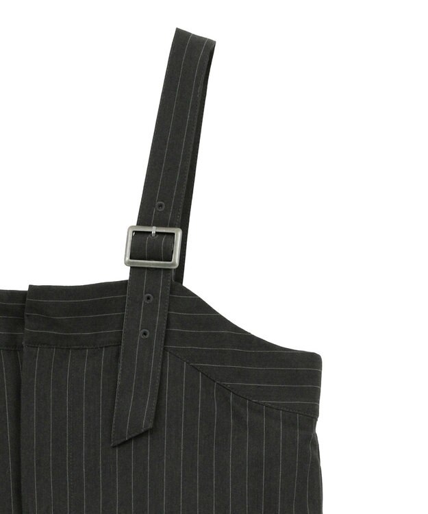 AMERICAN HOLIC ストライプジャンパースカート Stripe Light Gray