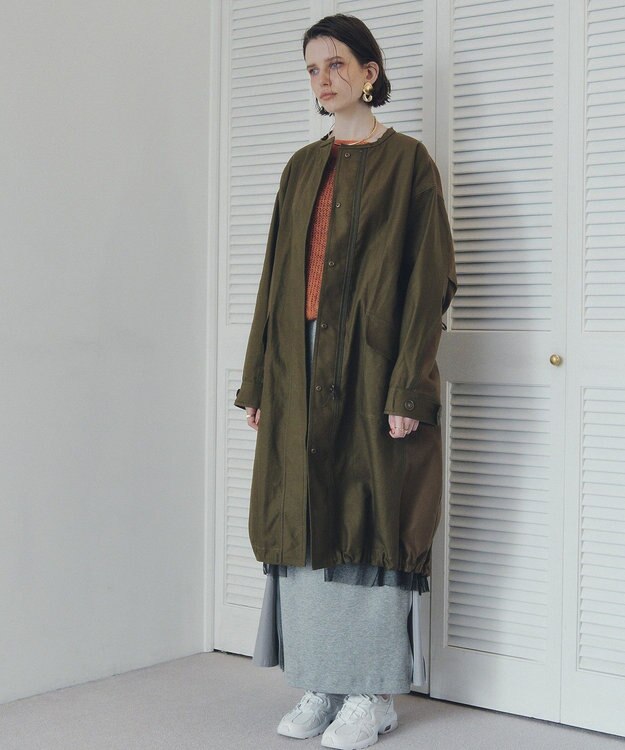 YECCA VECCA 【リバーシブル】2wayミリタリーコート Khaki