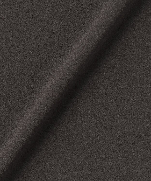 UNFILO L 【ウエストゴム】ライトジョーゼット イージーワイドパンツ チャコール