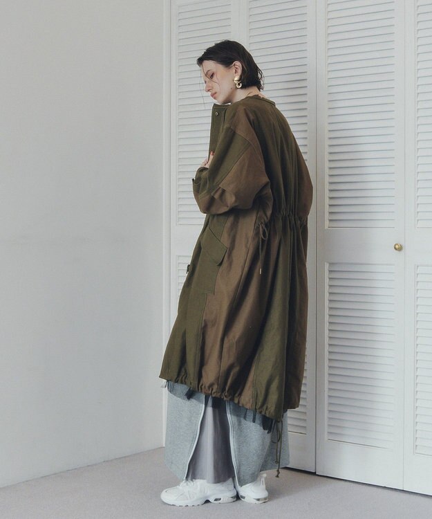 YECCA VECCA 【リバーシブル】2wayミリタリーコート Khaki