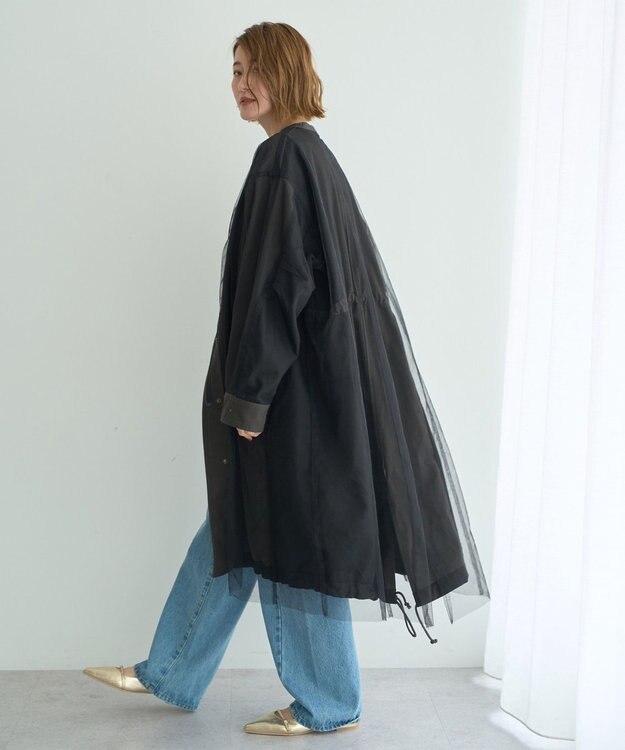 YECCA VECCA 【リバーシブル】2wayミリタリーコート Charcoal Gray