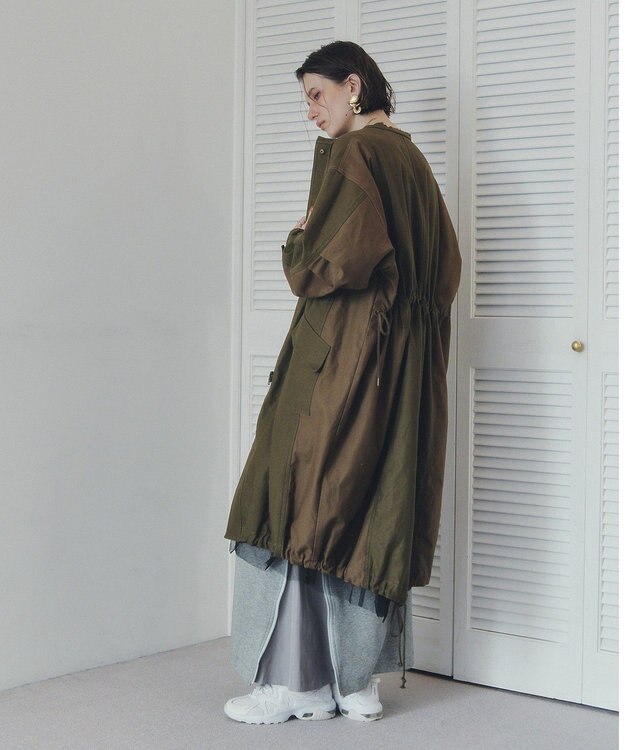 YECCA VECCA 【リバーシブル】2wayミリタリーコート Khaki