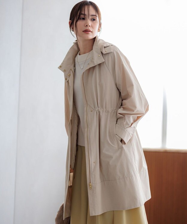 組曲 【WEB限定】中綿ライナー付きモッズ コート アイボリー系