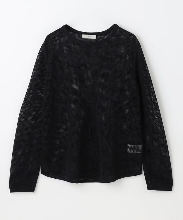 ANY 【アンチピリング】メッシュニットプルオーバー ブラック