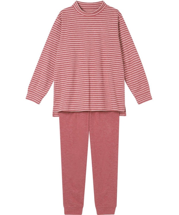 ワコール／睡眠科学 パジャマ 長袖 長ズボン ルームウェア 吸湿発熱性(本体) メンズパジャマあり(YGW464) 上下セット かぶりタイプ YDW463 睡眠科学／ワコール レッド