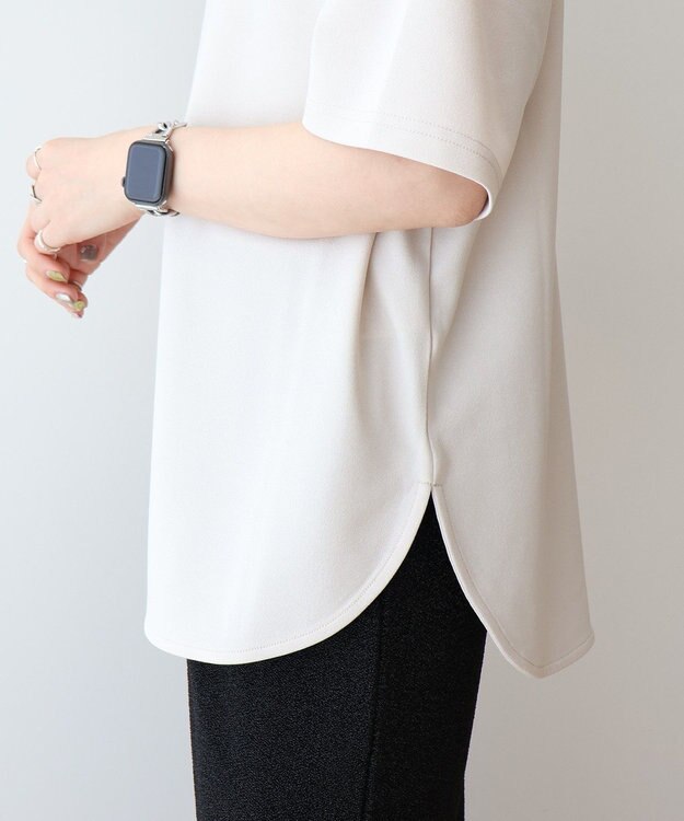 AMERICAN HOLIC ジョーゼットラウンドヘムトップス Light Beige