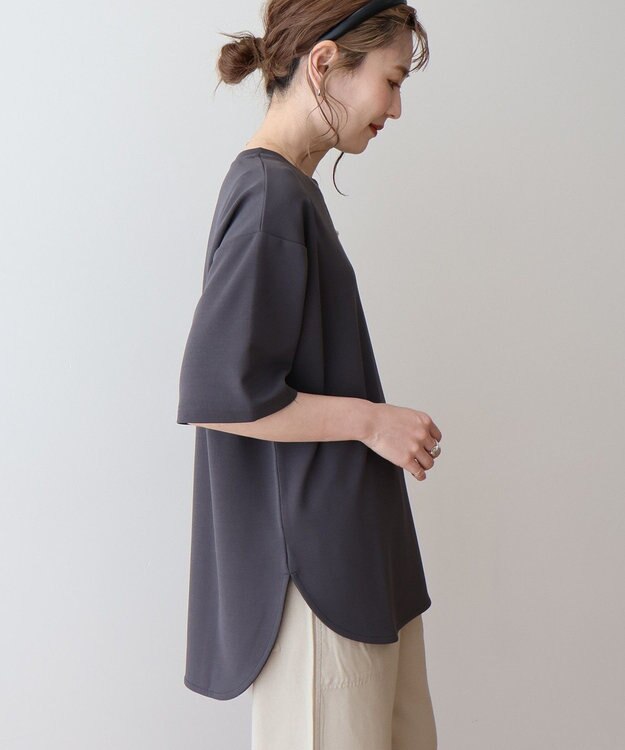 AMERICAN HOLIC ジョーゼットラウンドヘムトップス Charcoal Gray