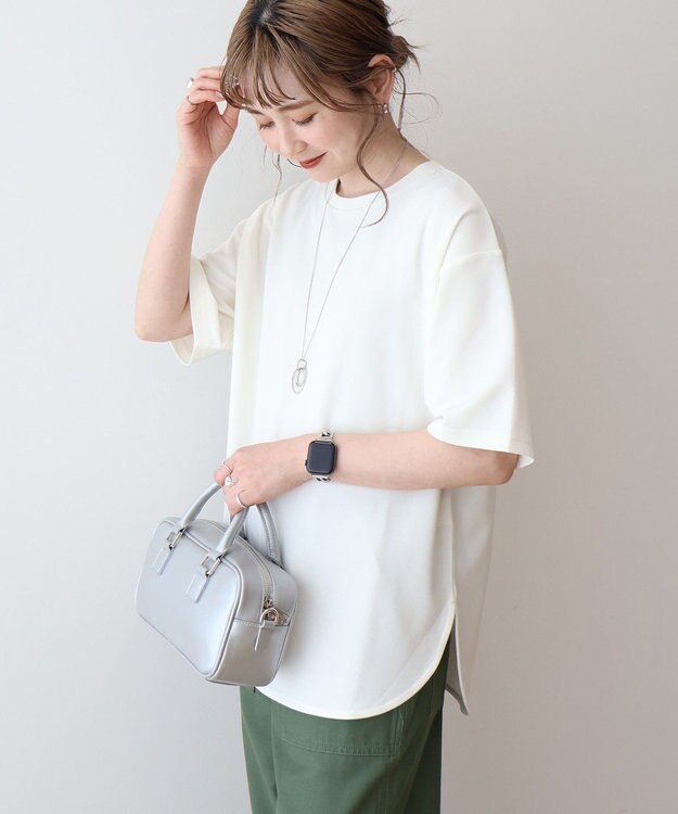 AMERICAN HOLIC ジョーゼットラウンドヘムトップス Off White