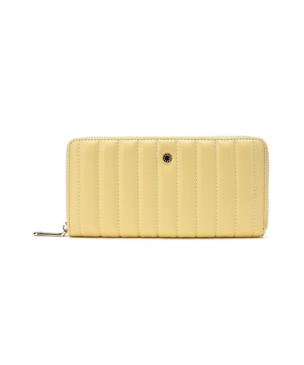 style code 【MERCURYDUO/マーキュリーデュオ】スタッズキルティング　ラウンド長財布 イエロー