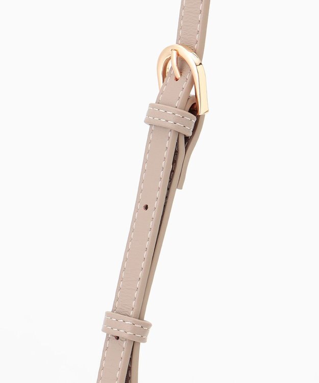 LA BAGAGERIE シープレザー　ギャザーミニマムバッグ グレージュ