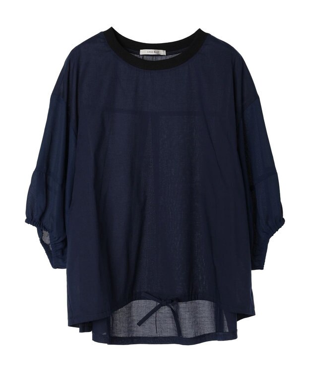 Green Parks ランタンスリーブブラウス Navy