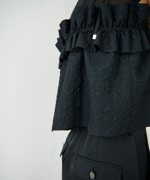 GRACE CONTINENTAL ビスチェチュールトップ ブラック