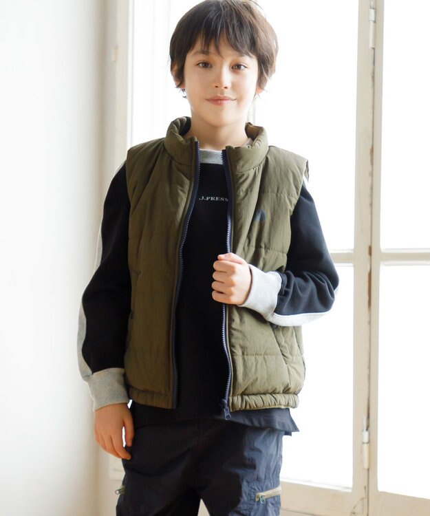 J.PRESS KIDS 【100-130cm】裏毛ラグラン ロゴトレーナー ブラック系