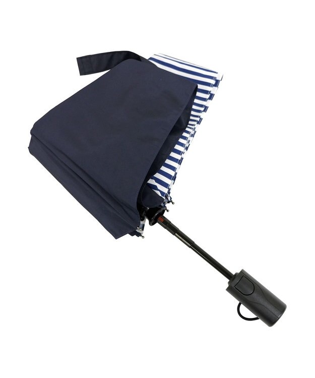 +RING 【簡単/便利】UNISEX 自動開閉式 折傘58cm NVY-STP T1238 紺