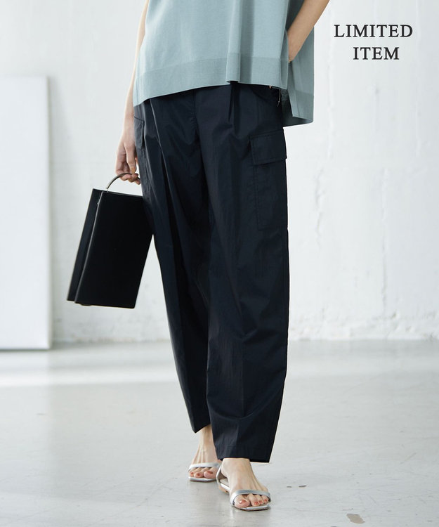 ICB 【WEB限定・洗える】エコナイロンストレッチ カーゴパンツ ネイビー系