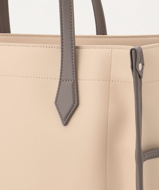 Y'SACCS リサイクルレザー　バインダーA4トートバッグ アイボリー