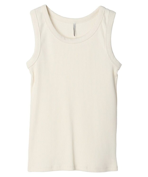 AMERICAN HOLIC 抗菌防臭針抜きリブタンクトップ Ivory