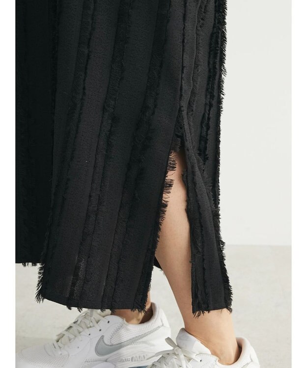 Green Parks フェザージャガードキャミワンピース Black