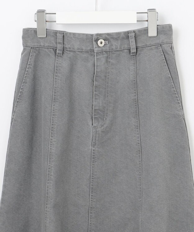 Feroux フレアレディーデニム スカート ライトグレー系