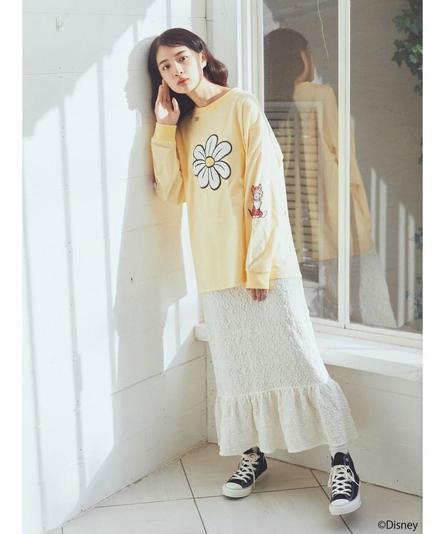 earth music&ecology Ｄｉｓｎｅｙ／袖ダイナロンＴ Yellow