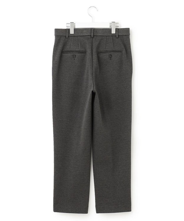 23区 L 【Lサイズ限定】ソフトストレッチポンチ テーパードパンツ グレー系