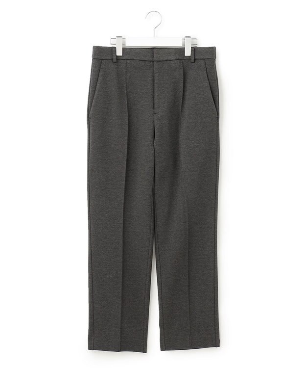 23区 L 【Lサイズ限定】ソフトストレッチポンチ テーパードパンツ グレー系