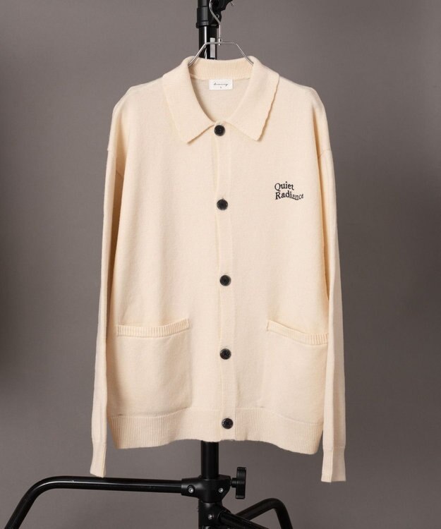 WEGO 【ユニセックス着用ITEM】ワンポイントニットシャツ（LS） オフホワイト