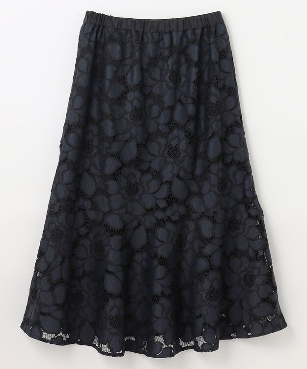 GRACE CONTINENTAL ローズレーススカート ネイビー