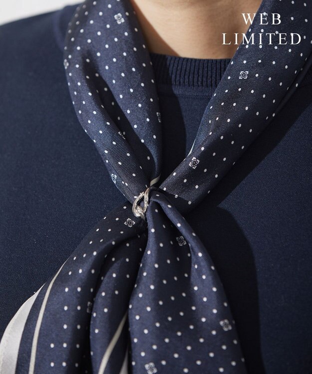 J.PRESS LADIES 【WEB限定】2way vintage スカーフリング シルバー系