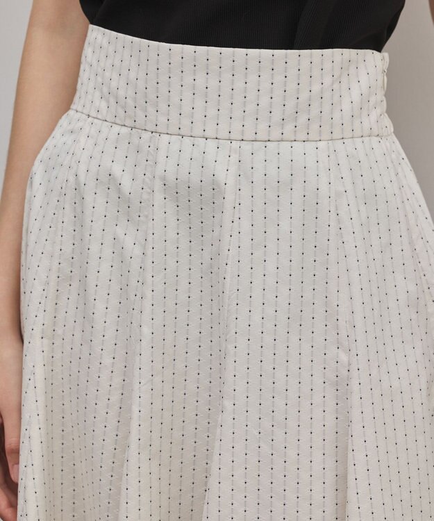 GRACE CONTINENTAL ラメドットタフタジャガードスカート キナリ