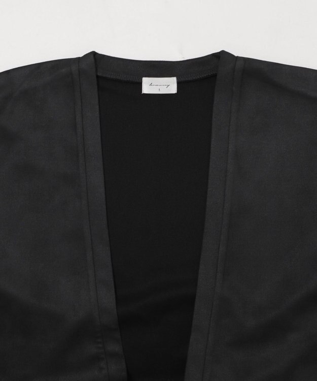 WEGO 【ユニセックス着用アITEM/２点SET】フェイクスウェードアンサンブルカーディガン ブラック中濃色