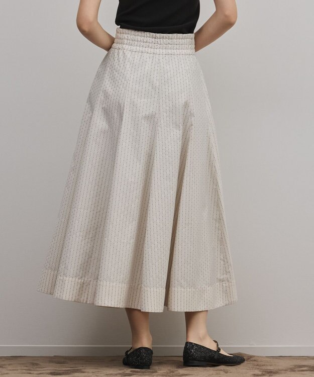 GRACE CONTINENTAL ラメドットタフタジャガードスカート キナリ