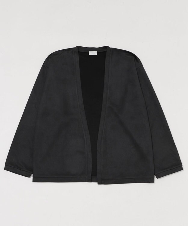 WEGO 【ユニセックス着用アITEM/２点SET】フェイクスウェードアンサンブルカーディガン ブラック中濃色