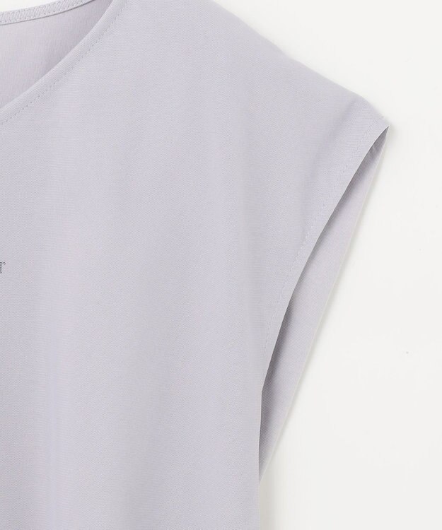 ANY チュールデザインフレンチスリーブTシャツ グレー