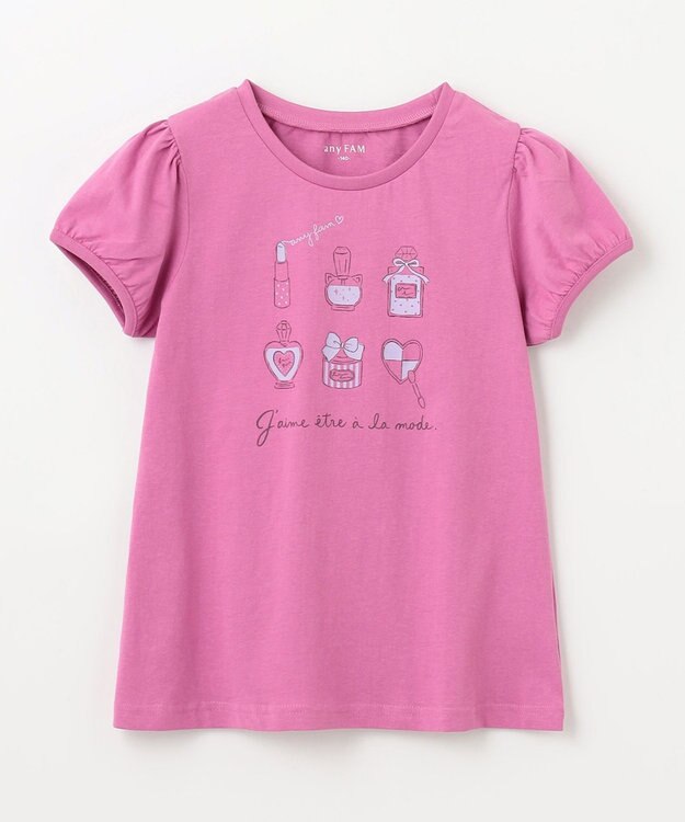 ANY KIDS 【WEB限定】7days プリント 半袖 Tシャツ ライラック×コスメ