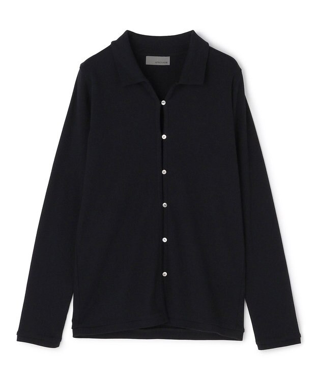 uncrave プレーンジャージー カーディガン ブラック