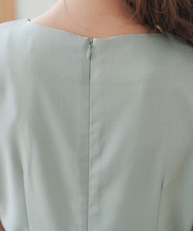 Tiaclasse 【小倉優子さん着用・洗える】フラップ付きミディアム丈フレアワンピース ミント