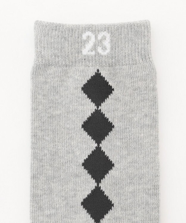 23区GOLF 【WOMEN】アーガイルライン ハイソックス ライトグレー系