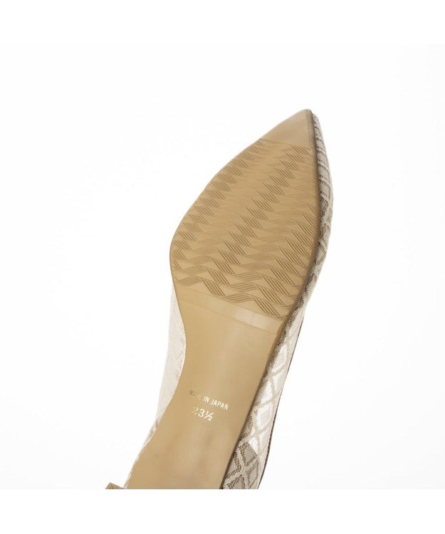 MODE ET JACOMO <carino>レースデザインパンプス ベージュ