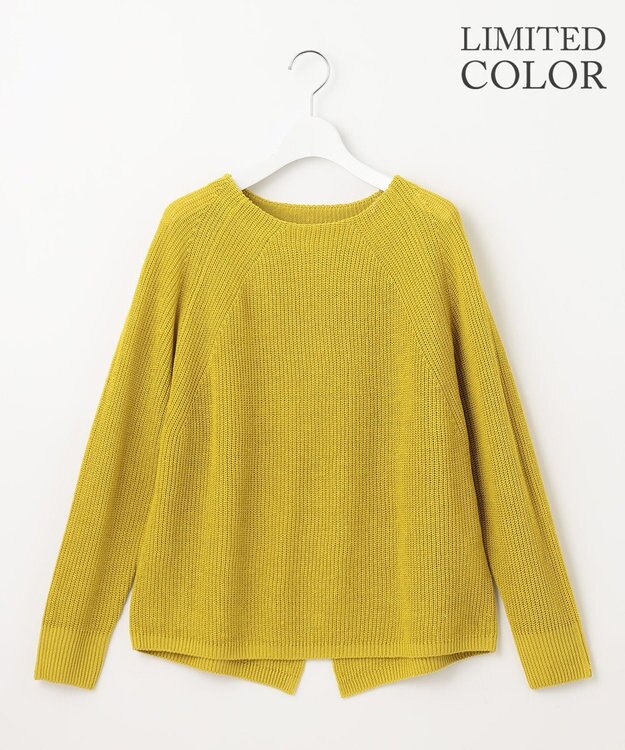 自由区 L 【カタログ掲載・WEB限定カラーあり・洗える】リネンミドルゲージボートネック ニット [WEB限定]ピスタチオ