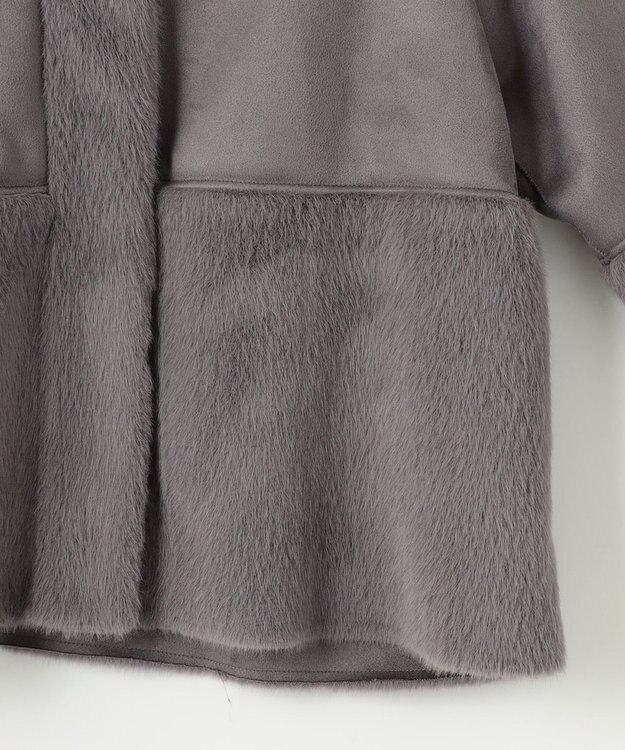 ANY SIS 【大人百花・美人百花掲載】Luxuryフェイクムートン コート スレート