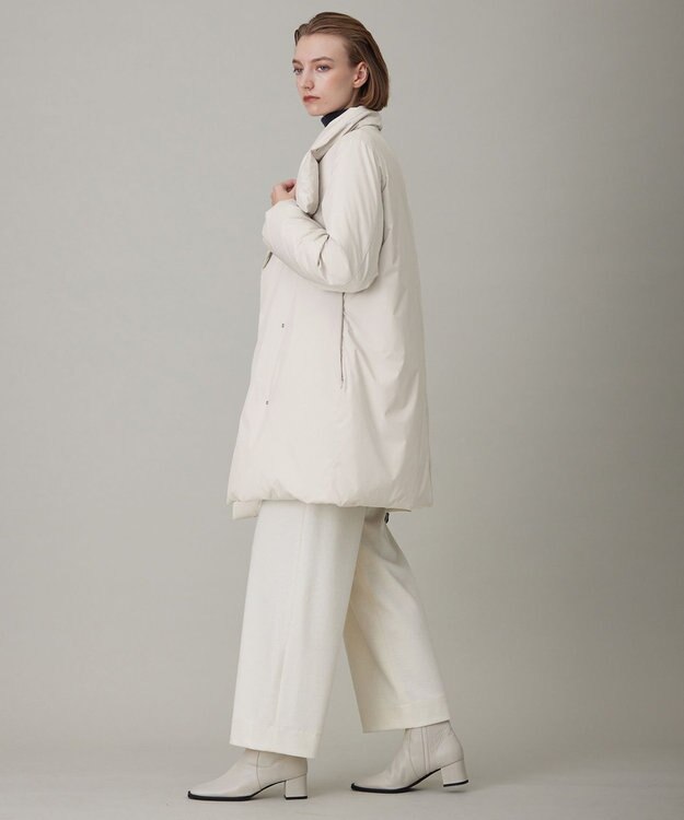 ICB L ADSダウン スタンドカラーコート トープ系