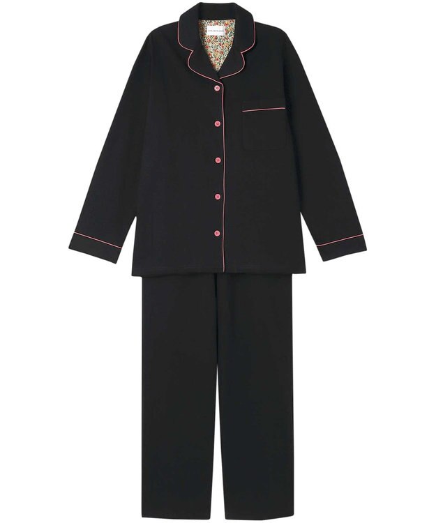 une nana cool 【綿混】天竺パジャマ MADE WITH LIBERTY FABRIC ブラック