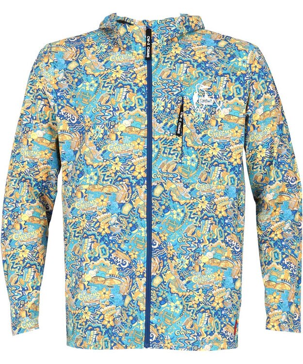 CW-X 【MEN】 CW-X 【CHUMS (チャムス)コラボ】 メンズトップス ジャケット はっ水(本体) フードつき(ドローコードで調整可能) 長袖 UVカット率90％以上（本体） メンズ LNO530 /ワコール ブルー